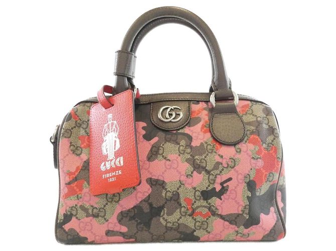 Borsa Gucci Boston Beige e Rosa in Tela