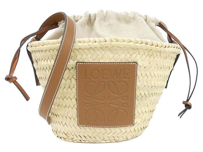 Bolso de mano saco con cordón Loewe Beige