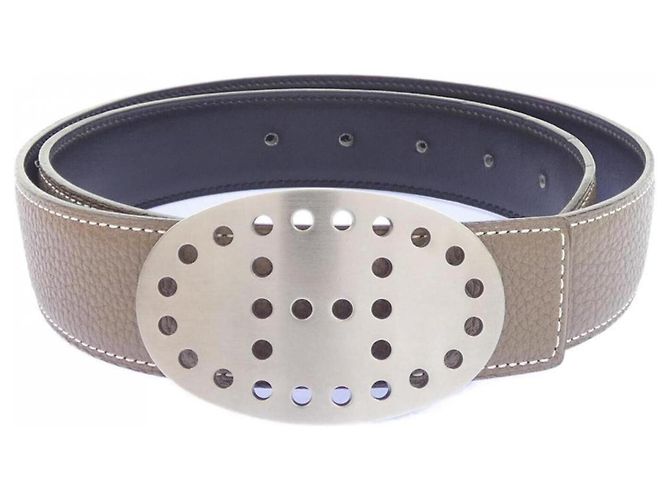 Hermès Hermes HERMES MIXTE MIRAGE 32mm Reversible Belt Brown Black
