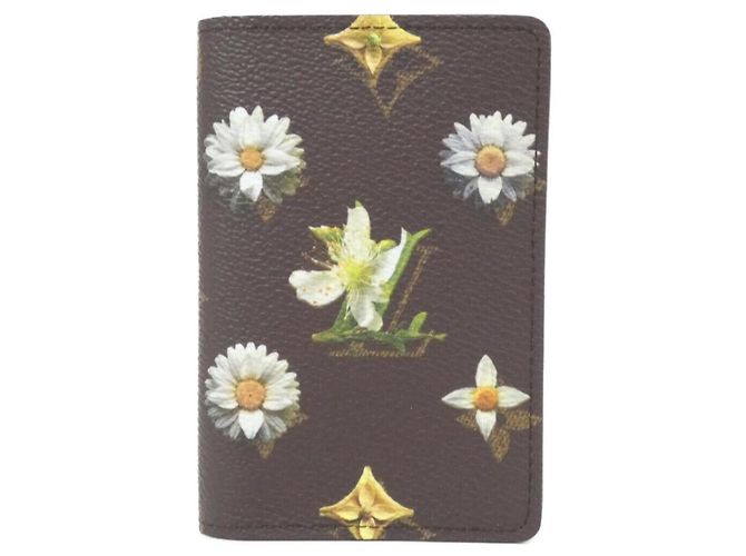 Louis Vuitton Monogram Flower Organizer de Poche Card Case Brown