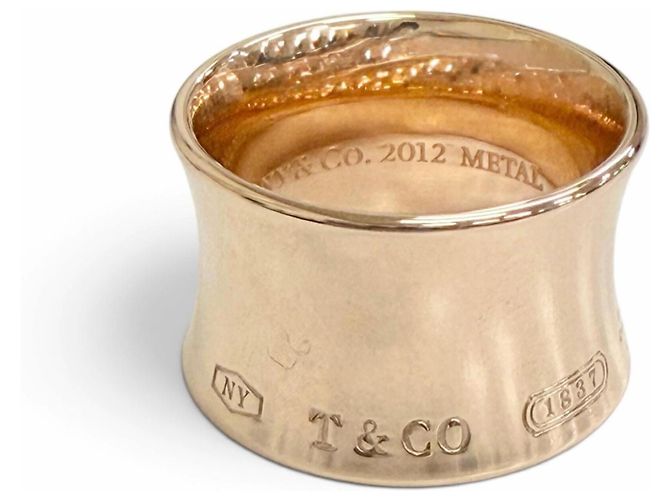 Autre Marque Tiffany & Co. 1837 Rubedo Metal breiter Ring Golden