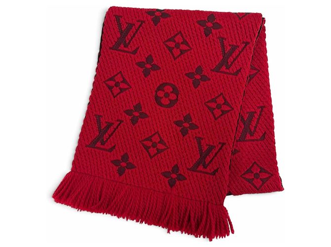 Estola Louis Vuitton em lã e seda Ruby Vermelho
