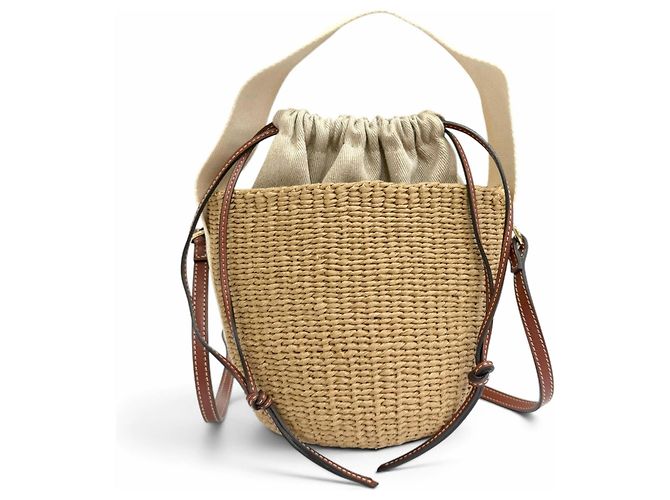 Sac Panier Chloé Woody Small Beige
