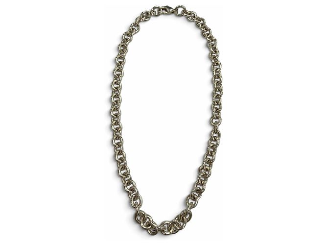 Autre Marque Collar Choker Tiffany 925 Round Link Circle Donut Chain