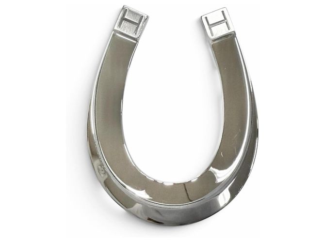 Hermès Hermes Silver Metal Money Clip Silvery