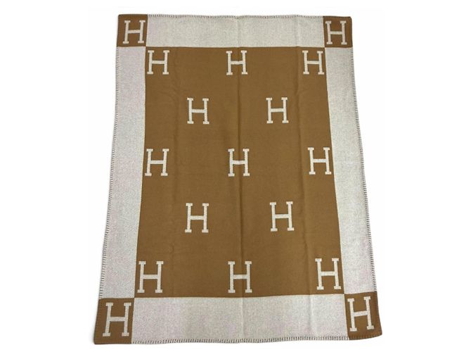 Hermès Hermes Avalon Plaid Wolle Kaschmir Decke