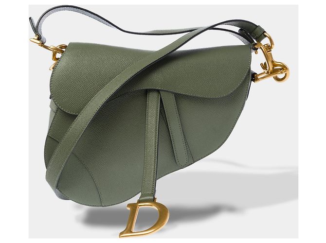 Autre Marque Borsa DIOR Saddle in Pelle Verde - 103952