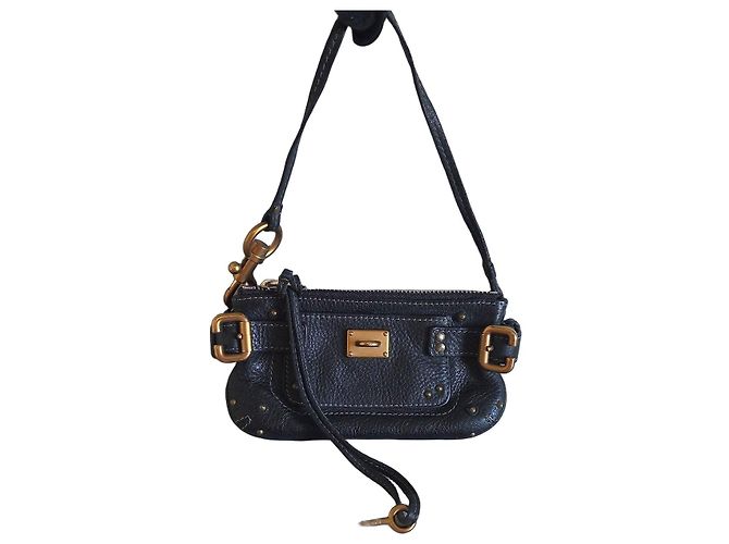 Mini borsa Chloé Paddington in pelle nera Nero