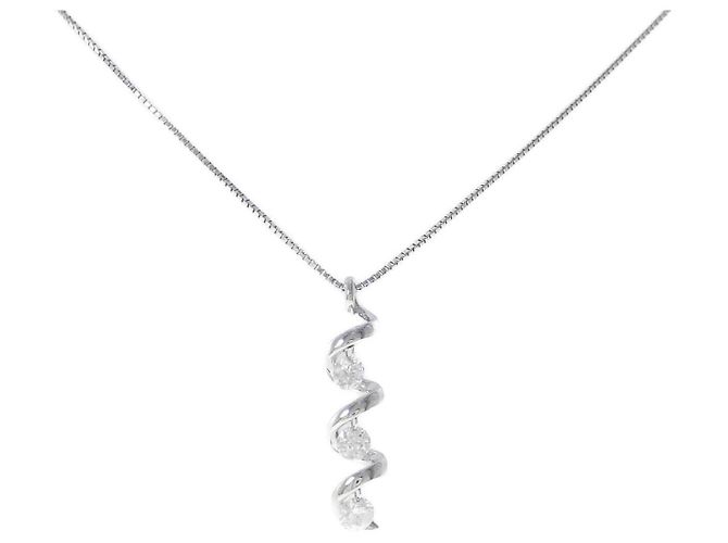 Autre Marque Diamantenhalskette Au750 Silber