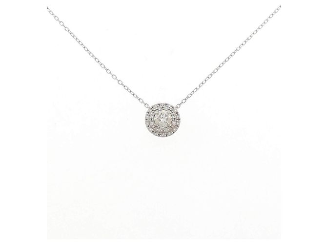 Autre Marque Collana di diamanti Pt900 Pt850 Argento