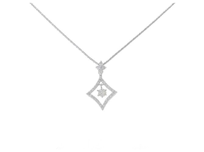 Autre Marque Collar de Diamantes Au750 Plata