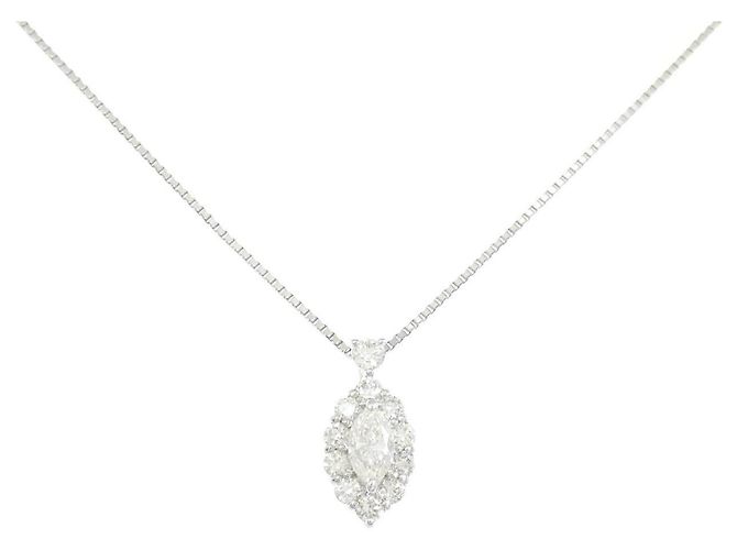 Autre Marque Collar de diamantes PT950 PT850 Plata