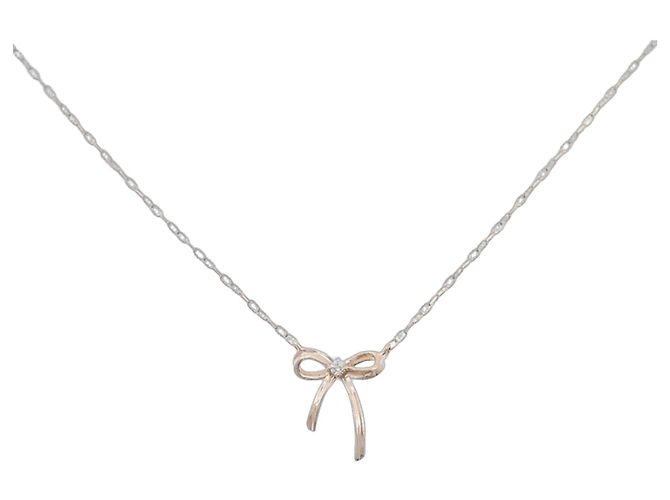 Autre Marque Collar de oro rosa K10 y diamantes