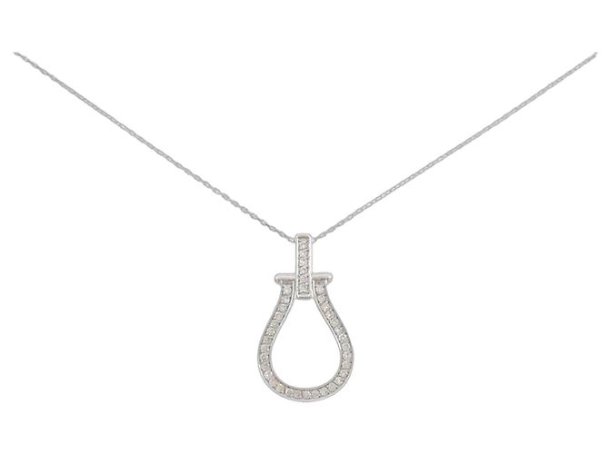 Autre Marque Collar de diamantes Pt900/Pt850 Plata