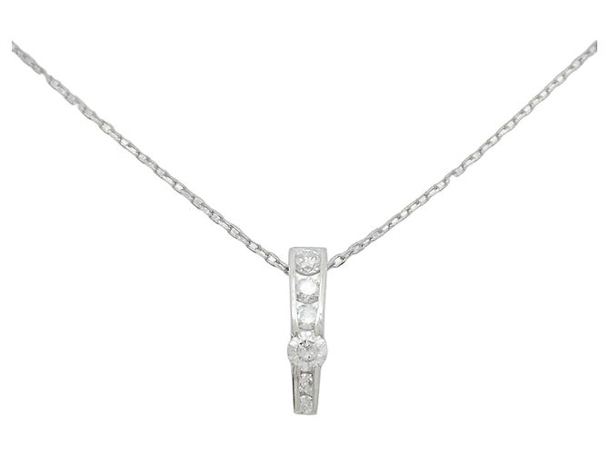 Autre Marque Collier en diamants Pt900 Pt850 Argenté