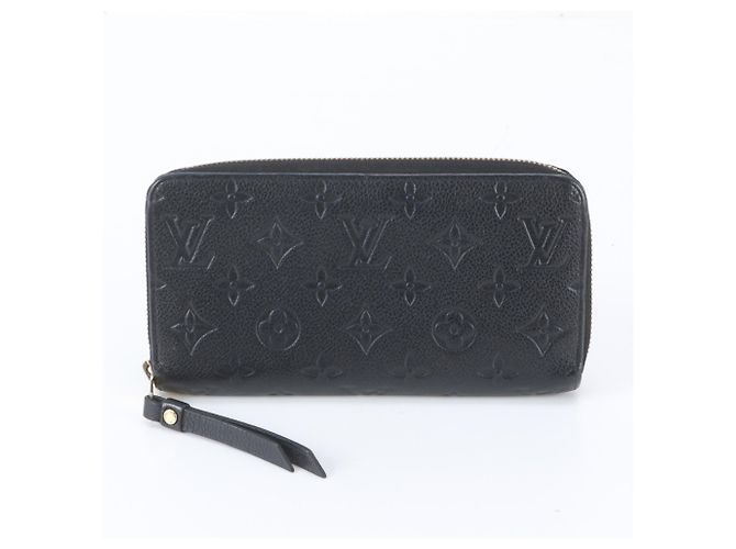 Louis Vuitton Monogram Empreinte Zippy Wallet Schwarz