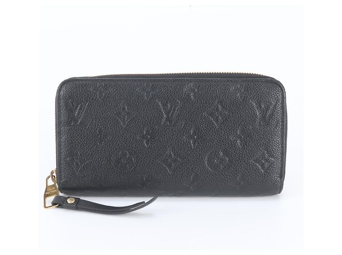 Louis Vuitton Monogram Empreinte Zippy Wallet mit RFID-Schutz Schwarz