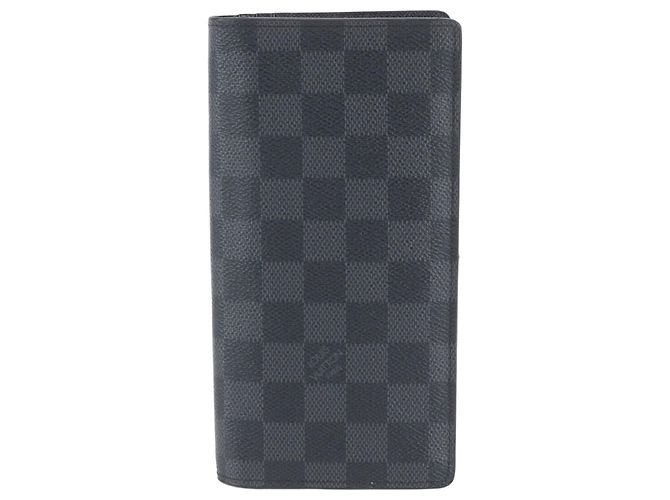 Brazza Louis Vuitton Damier Graphite Long Wallet Damier ebene