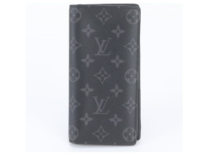 Louis Vuitton Monogram Eclipse Portefeuille Brazza Long Wallet Monogramma