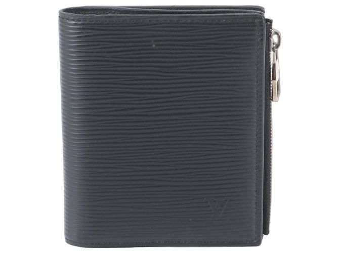 Louis Vuitton Epi Portefeuille Smart Leather Bi-fold Wallet Black