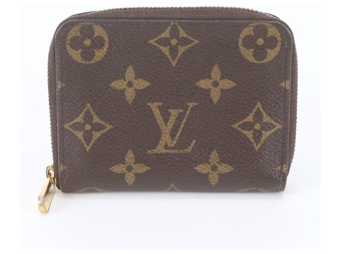 Porta-moedas Zippy Monogram com proteção RFID Louis Vuitton Marrom
