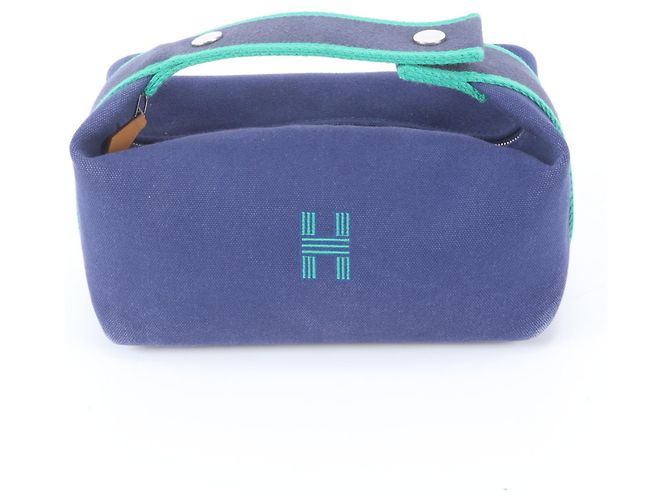 Hermès Sac à main Hermes Bride à Black PM en cuir Sac cabas Pochette Bleu Bleu Marine
