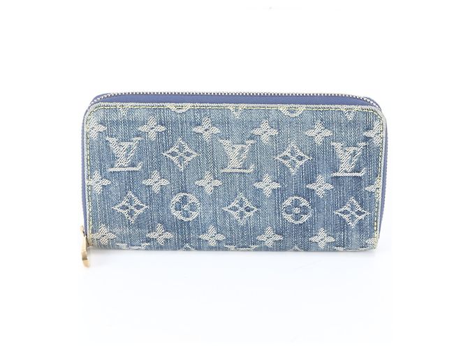 Portafoglio Zippy Louis Vuitton Monogram Denim Blu
