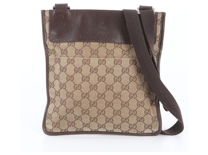 Borsa a tracolla Gucci GG Canvas Marrone