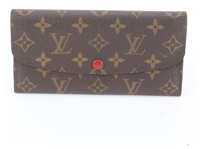 Louis Vuitton Monogram Portefeuille Emilie Long Wallet Rosso