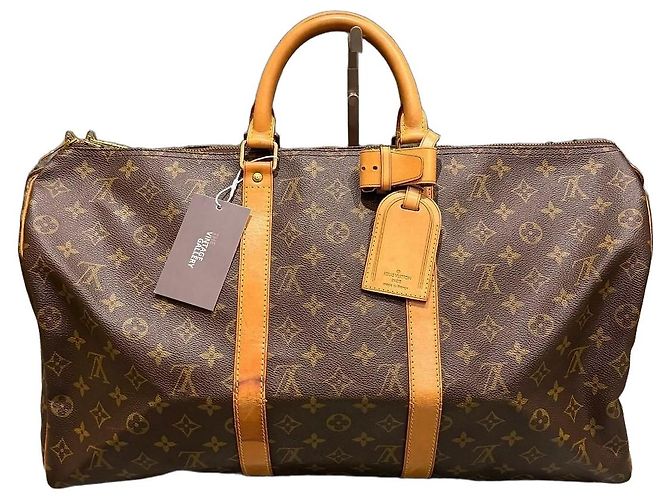 Mala de Viagem Louis Vuitton Keepall 50 Monogram Marrom Monograma