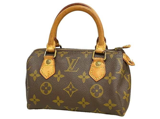Sac à main Louis Vuitton Monogram Mini Speedy Marron