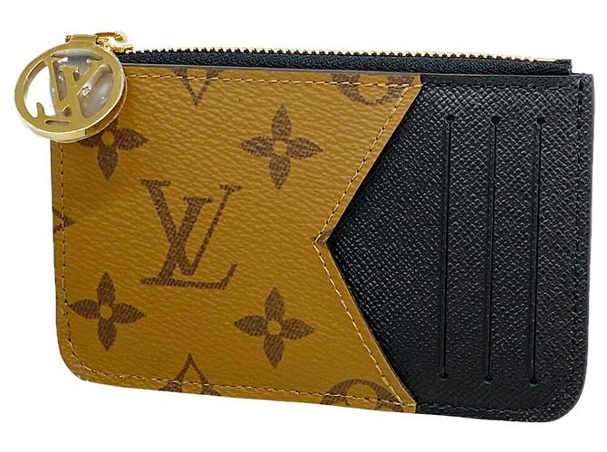 Cartera Louis Vuitton Monogram Reverse Portecartoromie Castaño Negro