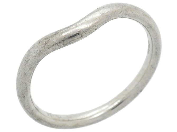 Autre Marque Anillo Alianza Curva de Platino Tiffany & Co.