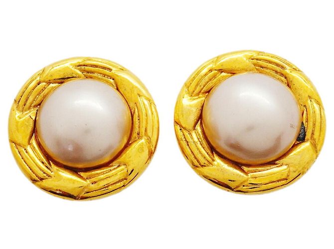 Orecchini a clip Chanel placcati oro D'oro