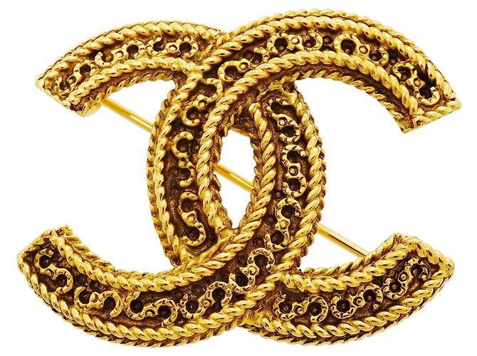 Chanel Coco Mark vergoldete Brosche Golden