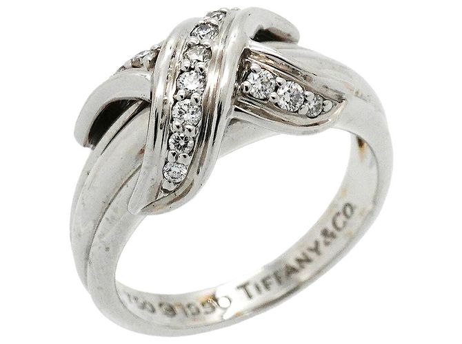 Autre Marque Tiffany & Co. Ehering aus 18K Weißgold mit Diamanten