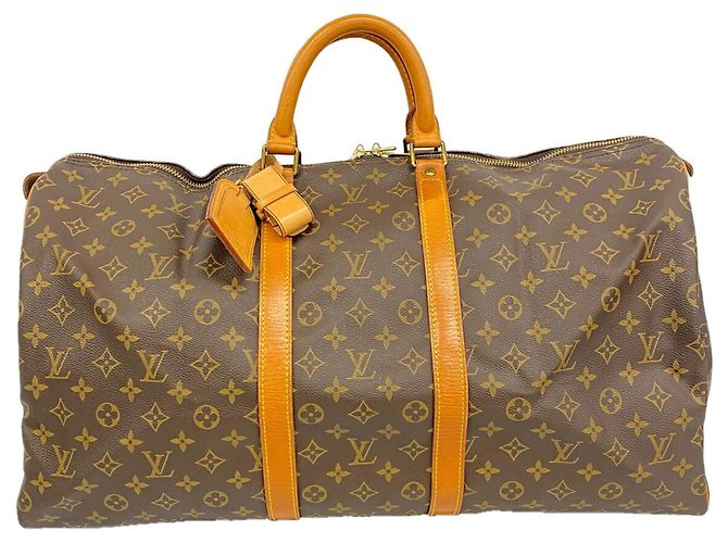 Louis Vuitton Boston Monogram Keepall 55 Castaño