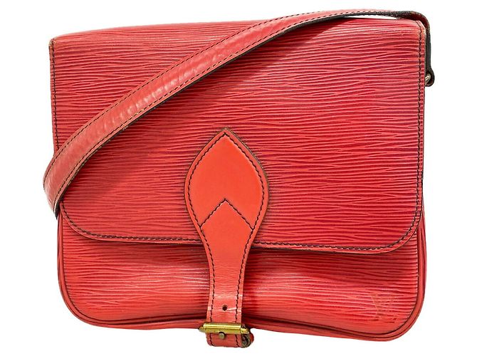 Borsa a tracolla Louis Vuitton Epi Cartouchiere Rosso