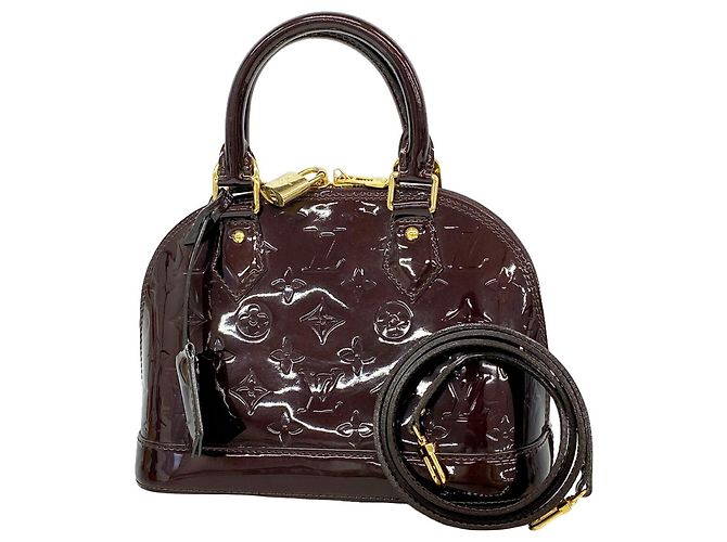 Borsa Louis Vuitton Alma BB Vernis Bordò