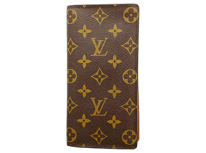Louis Vuitton Monogram Portefeuille Brazza Long Wallet Marrone