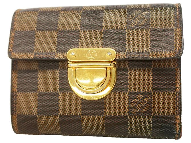 Portafoglio Louis Vuitton Tri-fold in Ebene Damier ebene