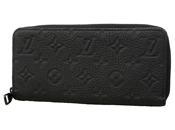 Louis Vuitton Monogram Taurillon Zippy Wallet Black