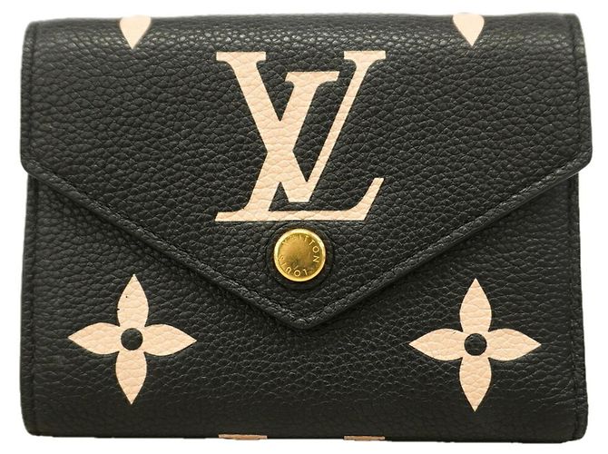 Portafoglio Louis Vuitton Tri-fold Nero Beige