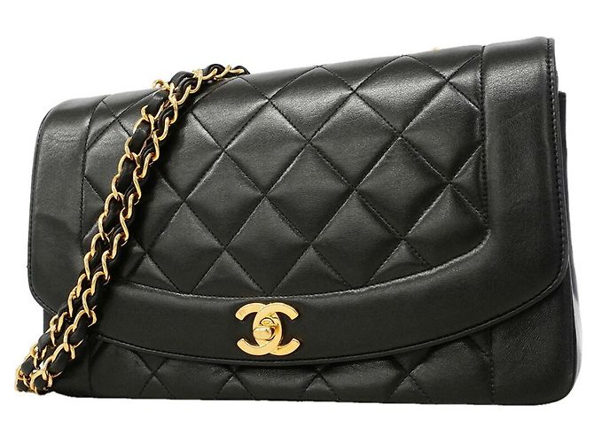 Borsa a tracolla Chanel Diana Chain Nero