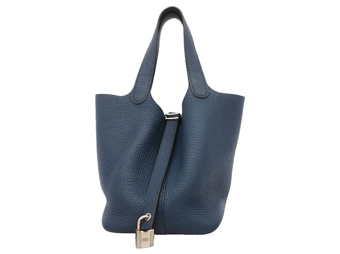 Hermès Sac à main Hermes Picotin Lock PM Bleu Marine