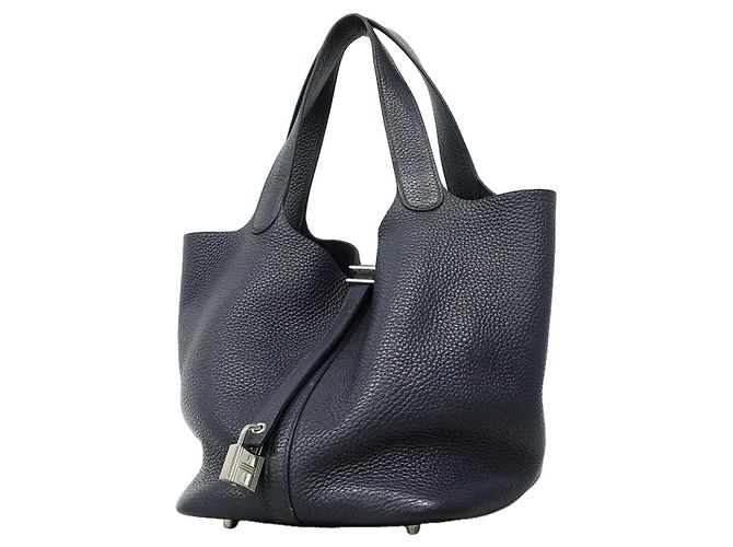 Hermès Sac à main Hermes Picotin Lock MM Bleu Marine