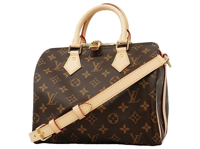 Borsa Louis Vuitton Monogram Speedy Bandoulière 25 Marrone