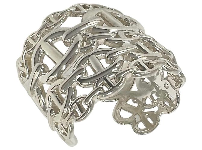 Hermès Hermes Chaine d'Ancre Enchainée Bangle Silvery