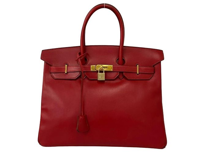 Hermès Hermes Vintage Birkin 35 Handtasche Rot