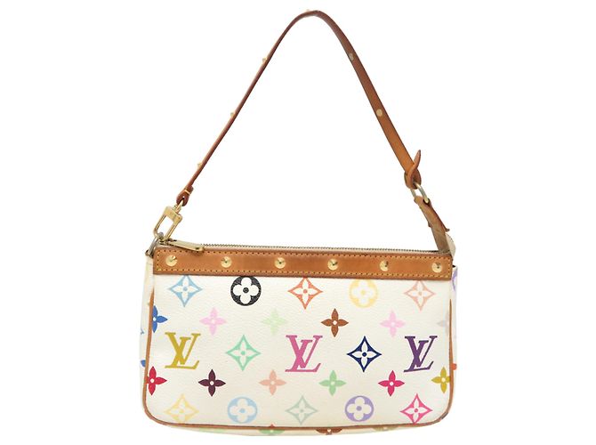 Borsa Louis Vuitton Pochette Accessoires Bianco